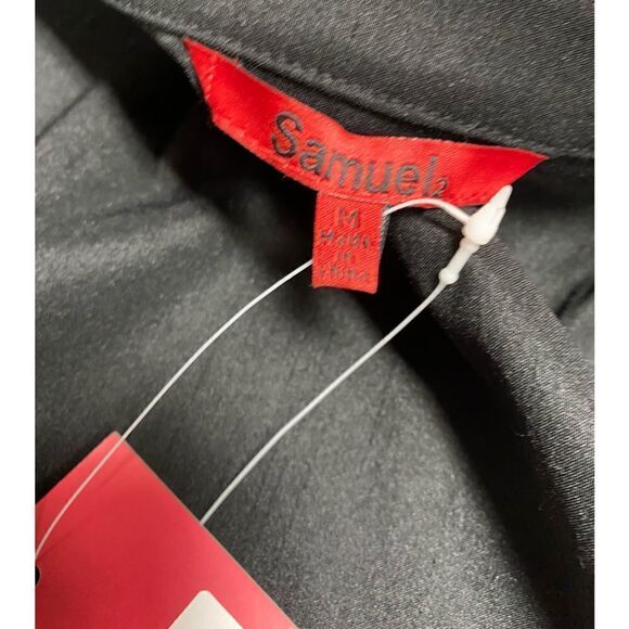 Samuel 2 Black Rosette Front Zip Sleeveless Dress Size Medium NWT - Picture 5 of 8